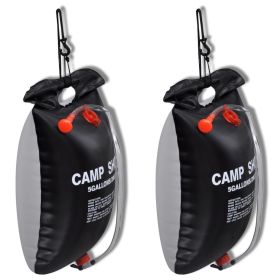 Camp Shower Solar Shower Outdoor Bath 5 gal lqd 2 pcs