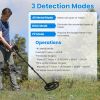 Professional Metal Detector Set Gold Finder for Adults Beginners with 10.04In Waterproof Coil LCD Display All Metal DISC PP Mode Foldable Shovel Headp